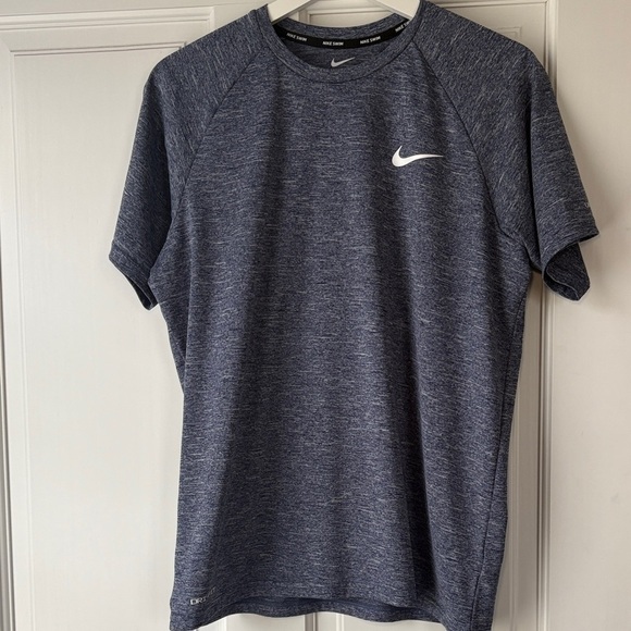 Nike Other - Nike Swim Men's Dark Heathered Blue Gray Navy dri-fit upf 40 tee small